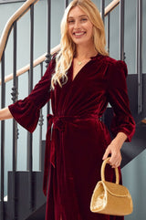 Astrid Velvet Dress | Ruby