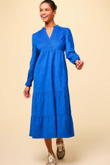 Liv Corduroy Dress | Cobalt