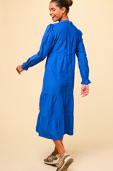Liv Corduroy Dress | Cobalt