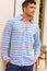 Men's Organic Cotton Shirt | Tear Drop White/Blue