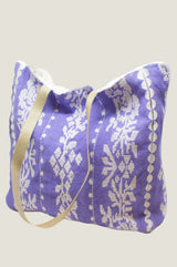Paros Jute Bag | Cornflower/White
