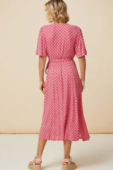 Shelley Wrap Dress | Cerise/Pink