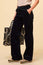 Juliette Cotton Stretch Velvet Trouser | Black