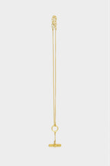 Long T-Bar Circle Chain | Gold