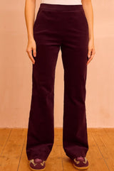 Juliette Stretch Corduroy Trouser | Burgundy