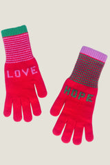 QUINTON CHADWICK Love Hope Gloves | Red/Pink/Green