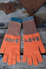 QUINTON CHADWICK Love Hope Gloves | Orange/Blue