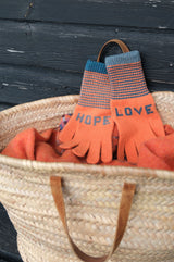 QUINTON CHADWICK Love Hope Gloves | Orange/Blue