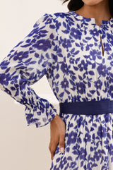 Maeve Georgette Dress | Blossom Navy/White