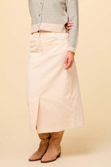Mallory Stretch Corduroy Skirt | Cream