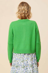 Merino Wool Brittany Cardigan | Green