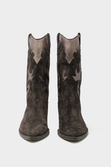 Metallic Cowboy Boots | Charcoal