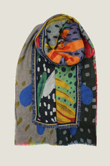 OMBRE Floral Abstract Scarf | Multicoloured