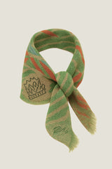 OMBRE Floral abstract scarf | Green/Beige