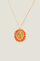 Santa Maria Necklace | Gold/Orange