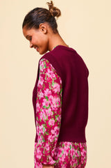 Merino Wool Knitted Short Tank | Wine