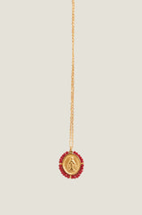 Santa Maria Necklace | Gold/Red