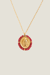 Santa Maria Necklace | Gold/Red