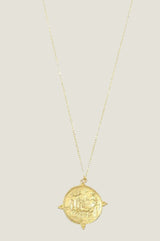 Long Coin Necklace | Gold