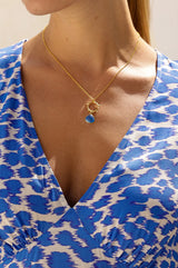 Allegra necklace | Gold/Blue - Aspiga