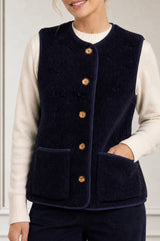 Borg Wool Blend Gilet | Navy