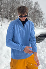 Men's Merino Wool Quarter Zip | Blue/Navy