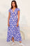 Demi EcoVero™ Wrap Dress | Blossom Cobalt/Pink