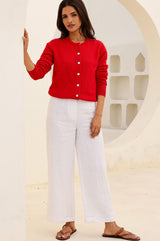 Buy the Look | Cardigan & Linen Trousers - Aspiga