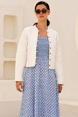 Polly Quilted Jacket | Off White - Aspiga