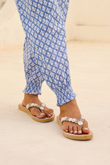 Mini Disc Sandals | White/Silver