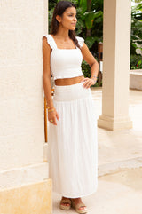 Brady Cheesecloth Skirt | White