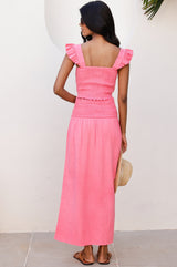 Bryony Cheesecloth Top | Pink Lemonade