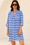 Mila Shirt Tunic | Aztec Blue/White