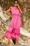 Nyla Beach Midi Dress | Bright Pink