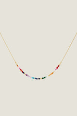 Skye Necklace | Gold & Rainbow