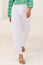 Wide Leg Linen Cropped Trousers | White