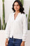 Mina Organic Cotton Cheesecloth Blouse | White