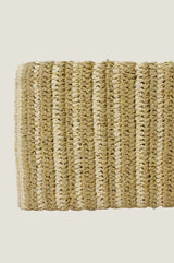 Amalfi Raffia Stripe Clutch | Natural/Taupe