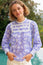 Margot Organic Cotton Block Print Blouse | Iris Blue/White