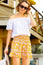Emani Organic Cotton Skirt | Dianthus Yellow/White