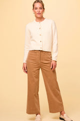 Merino Wool Brittany Cardigan | Cream