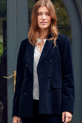 Theresa Stretch Corduroy Blazer | Ink