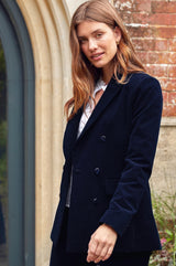 Theresa Stretch Corduroy Blazer | Ink