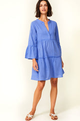 Cristina Embroidered Kaftan | Marina Blue