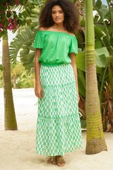 Ilana Frill Organic Cotton Gauze Top | Green