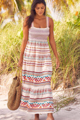 Jacquard Sundress | Ecru/Multi