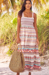 Jacquard Sundress | Ecru/Multi