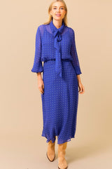 Kate Skirt | Polka Dot Cobalt/White