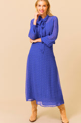 Kate Skirt | Polka Dot Cobalt/White
