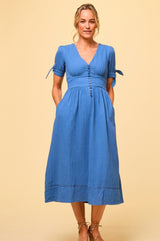 Olga Cheesecloth Dress | Marina Blue